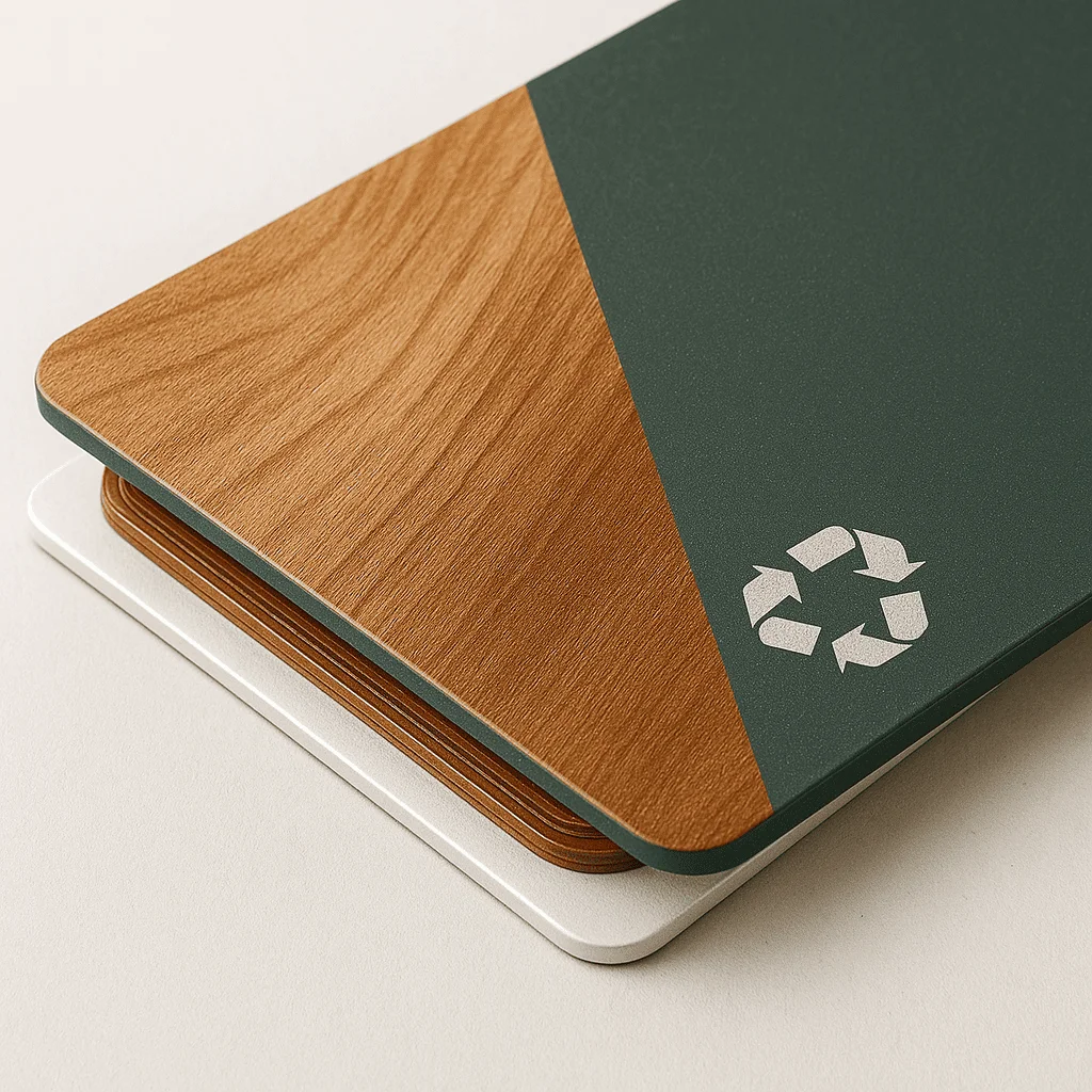 Eco-friendly RFID hotel key card by PrintPlast showcasing sustainable hospitality solutions