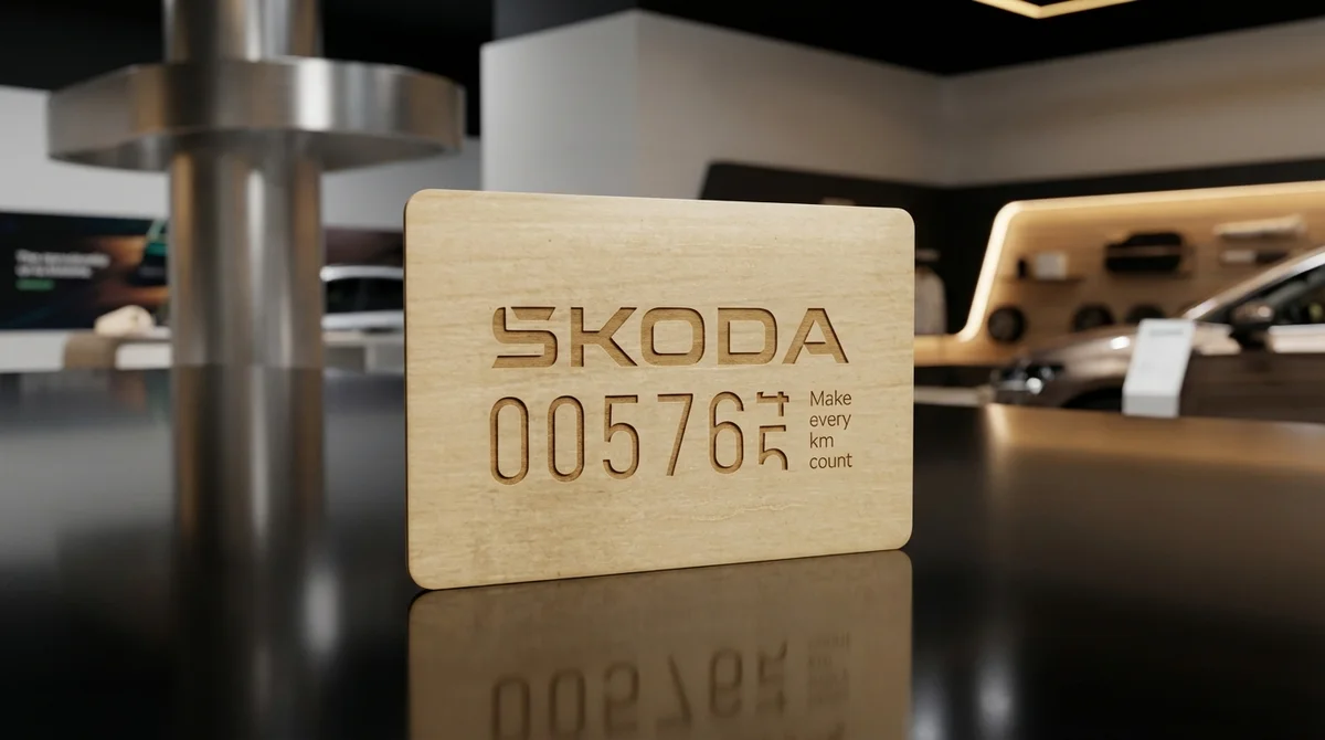 Skoda Wooden RFID Card