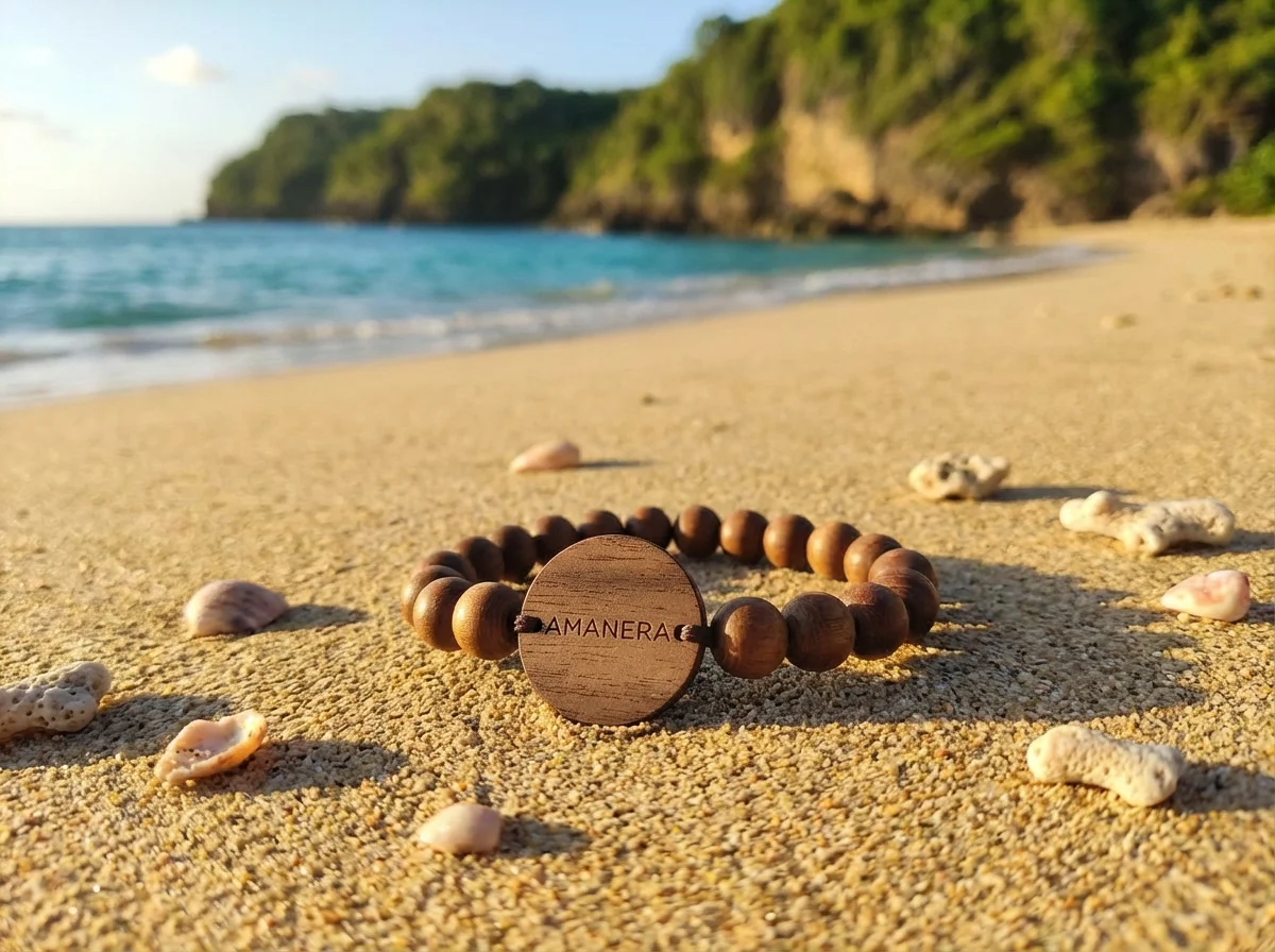 Amanera black rosewood bead RFID bracelet