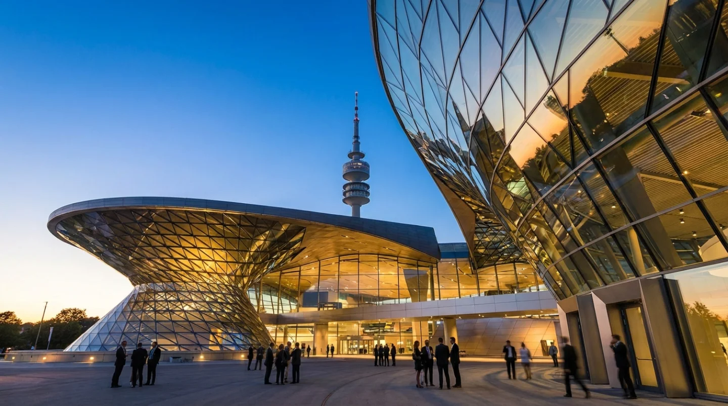 Striking modern convention center architecture in Munich