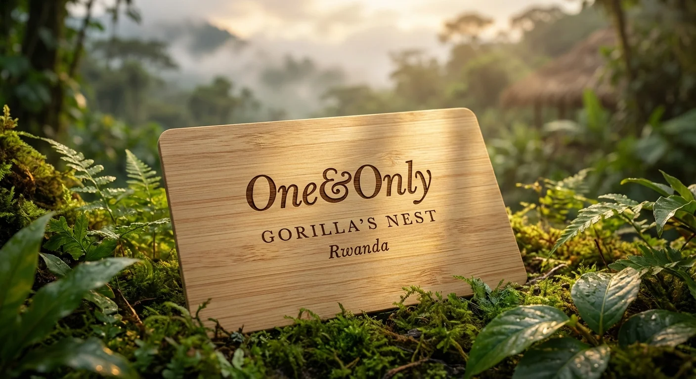 Bamboo RFID key card One&amp;Only Gorillas Nest Rwanda sustainable luxury eco-tourism