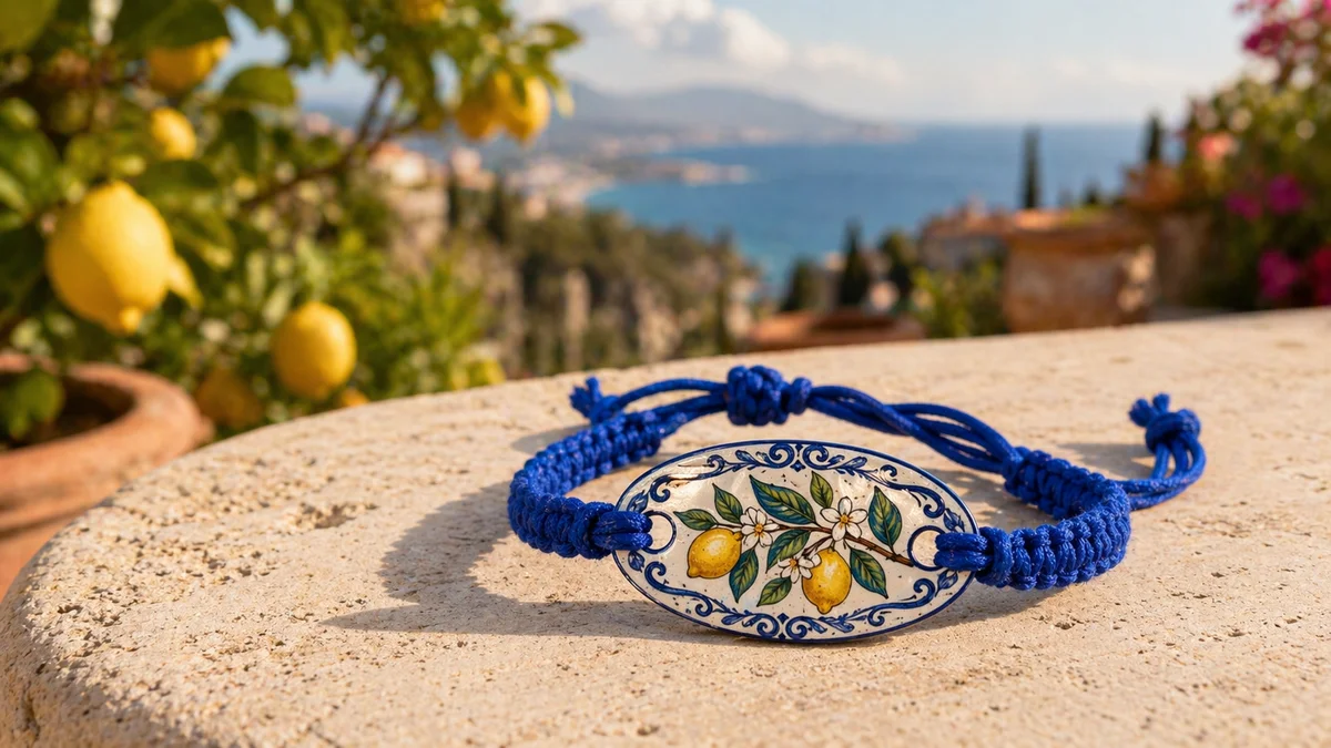 Sicilian lemon botanical RFID wristband by PrintPlast for beach clubs and F&B resorts — Sicily Collection
